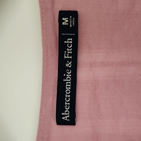 A&F pink and white striped flutter sleeve crop peplum top - Picture 4 of 10